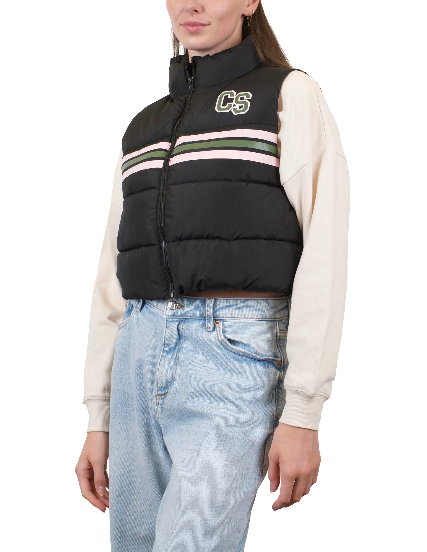 CoffeeShop Crop Puffer Vest