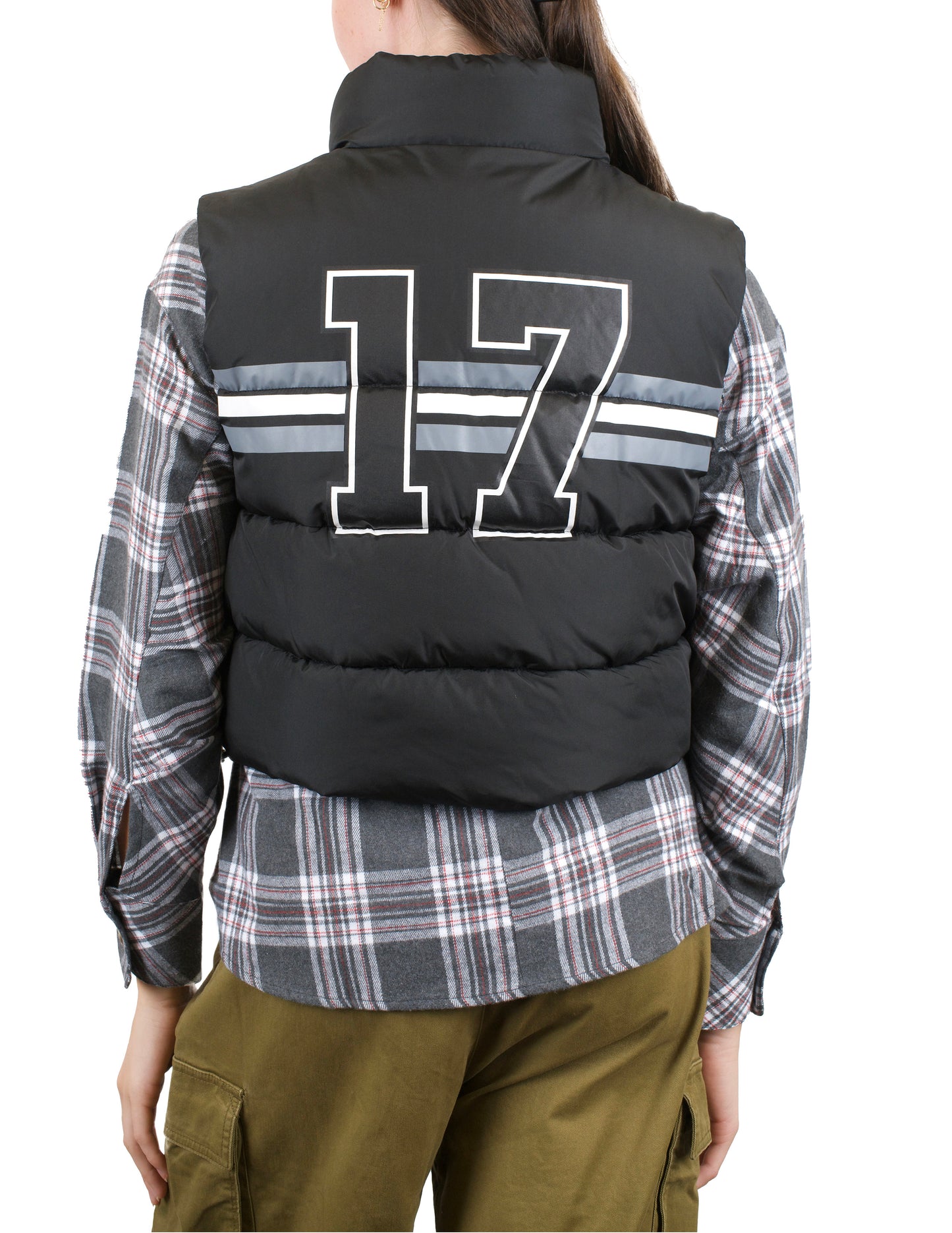 Varsity Crop Puffer Vest