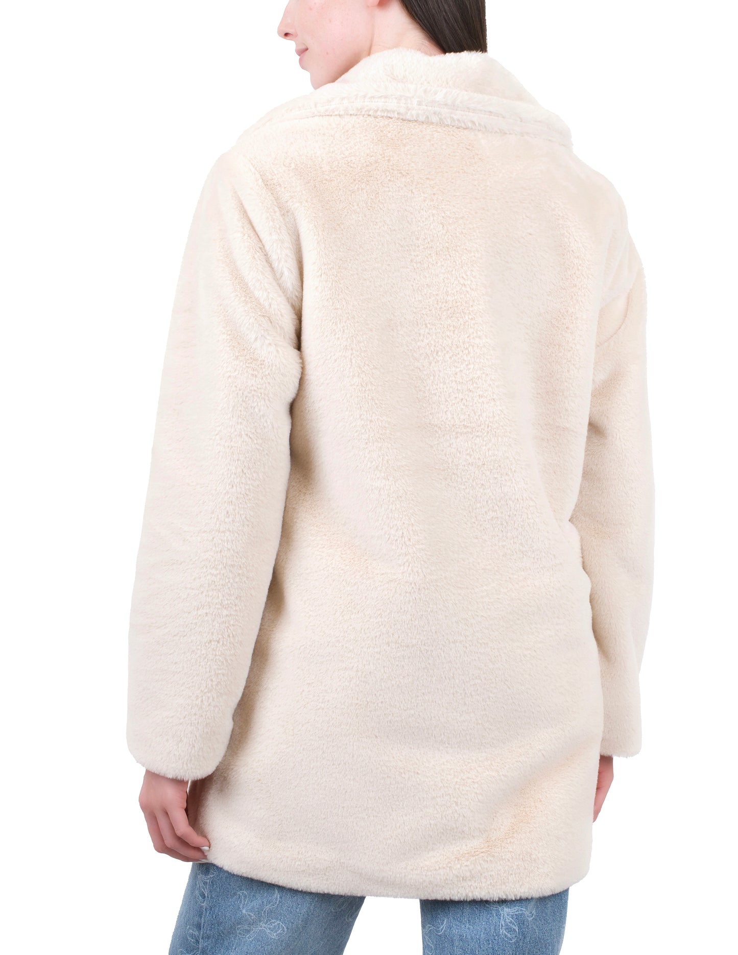 Notch Collar Faux Fur Walker