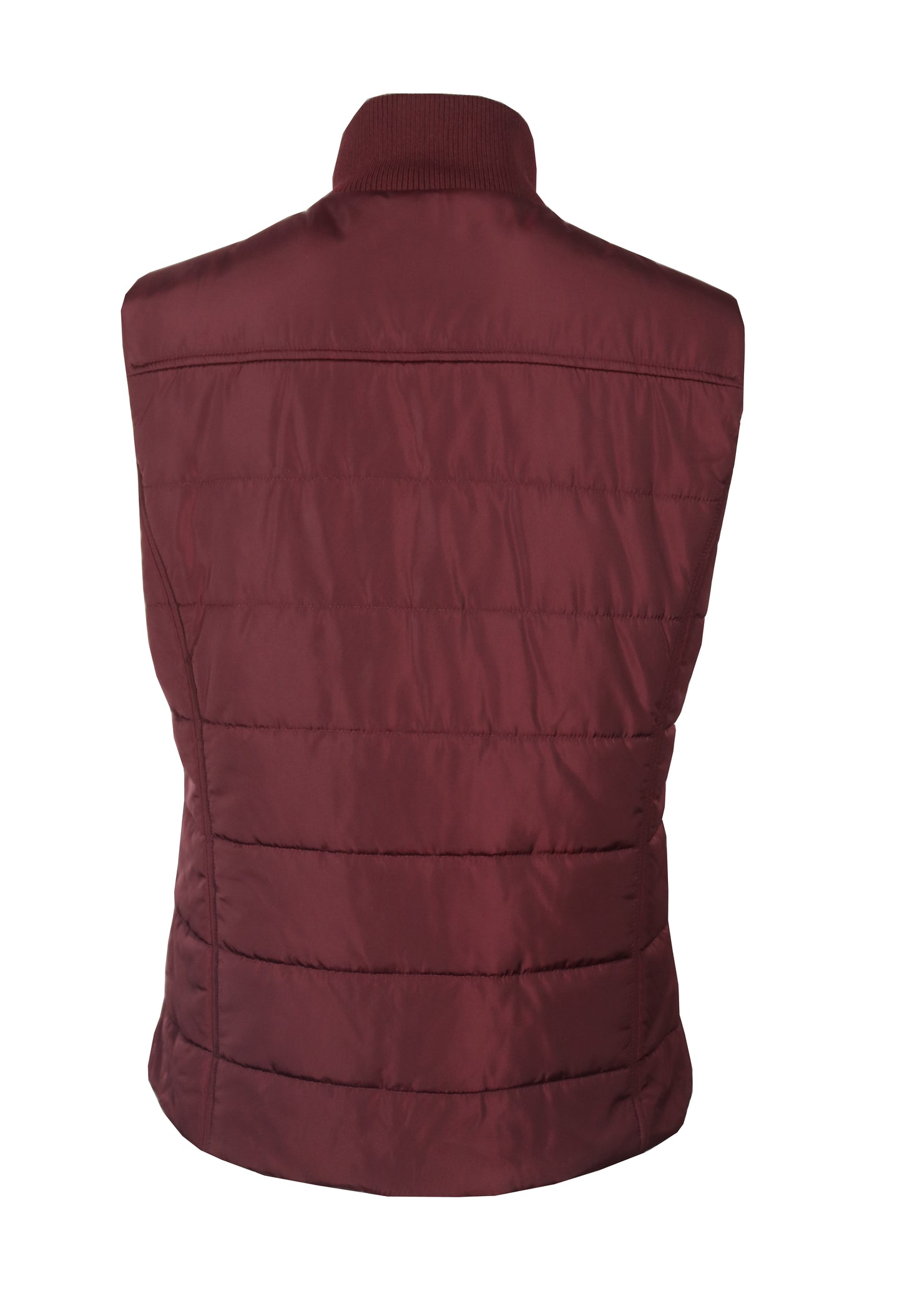 Puffer Vest with Rib Collar