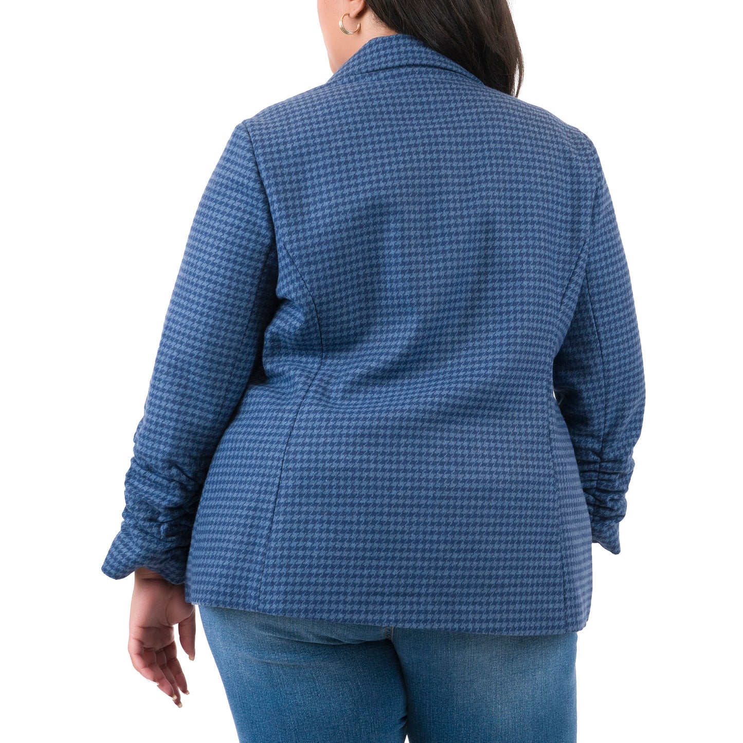 Plus Size Faux Wool Blazer