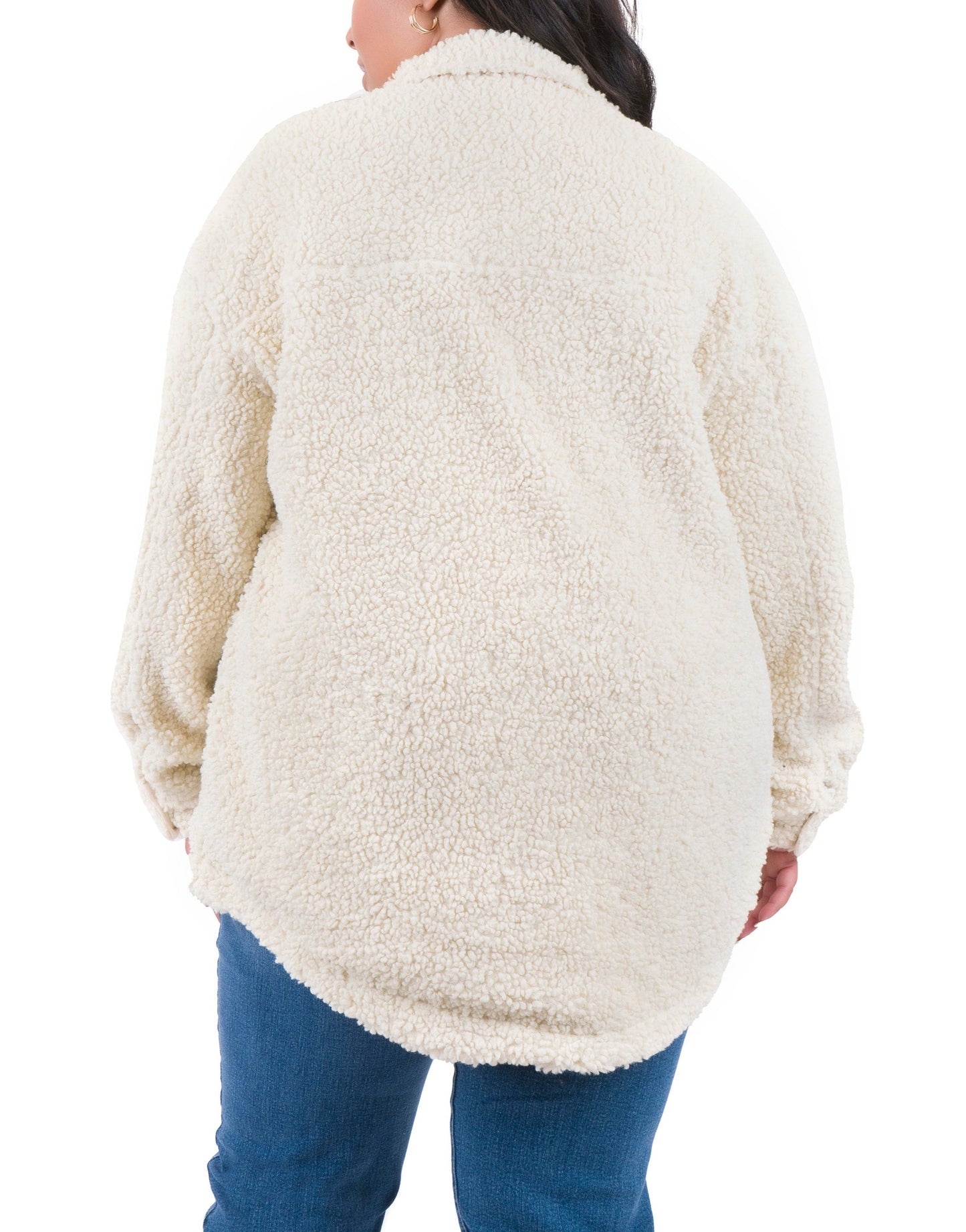 Plus Sherpa Shirt Jacket