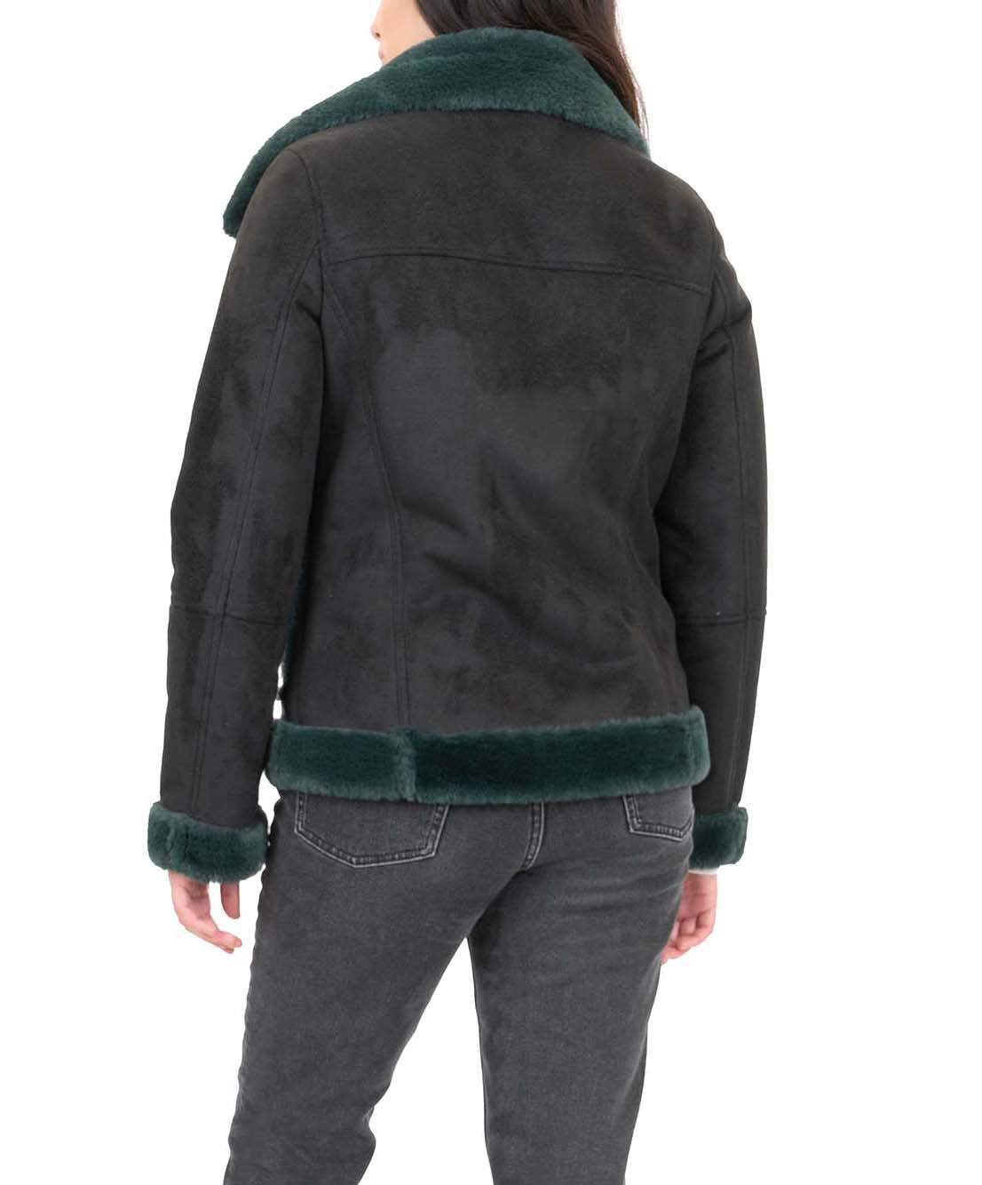 Faux Shearling Moto Jacket