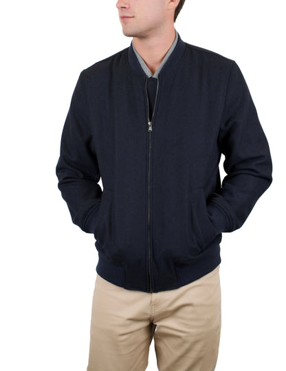 Mens Faux Wool Bomber