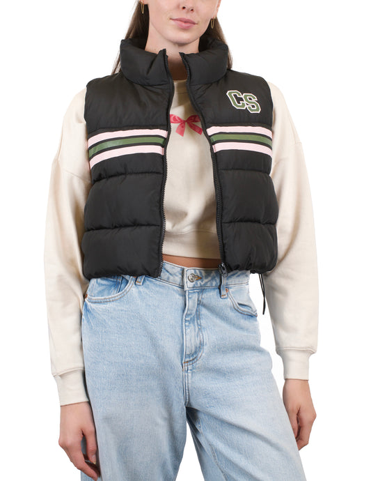 CoffeeShop Crop Puffer Vest