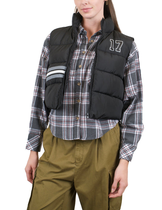 Varsity Crop Puffer Vest