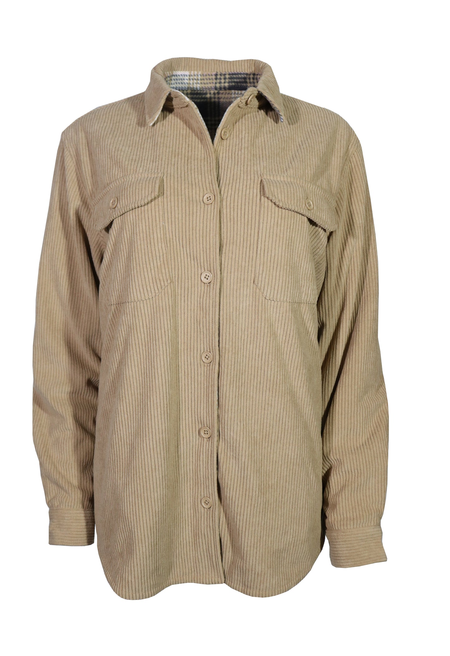 Reversible Corduroy/Polar Fleece Shirt Jacket