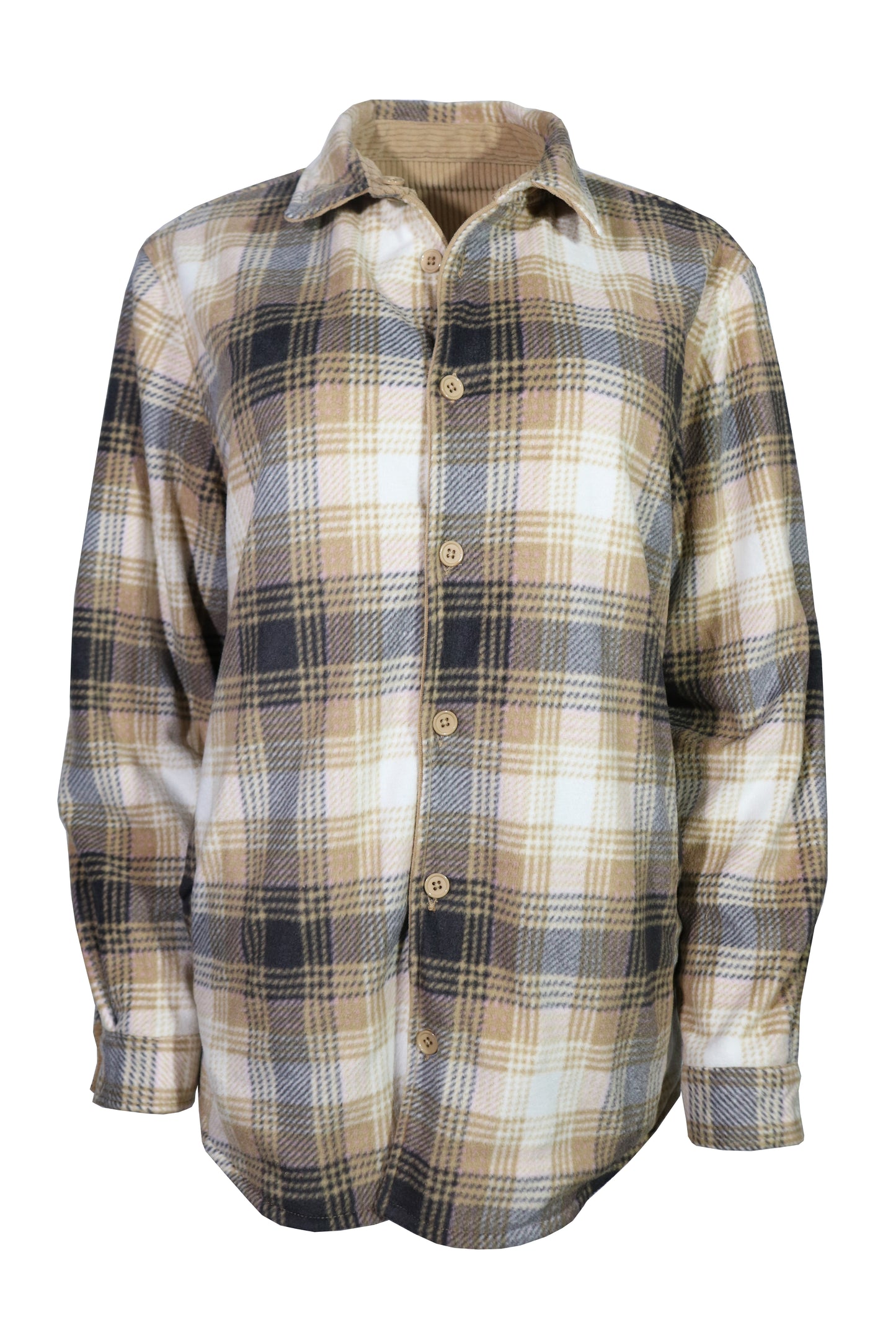 Reversible Corduroy/Polar Fleece Shirt Jacket