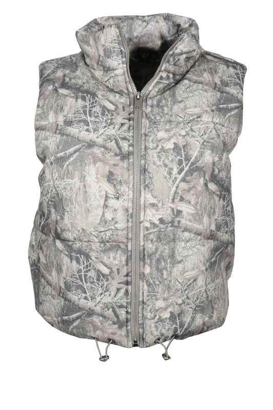 Tree Print Puffer Vest