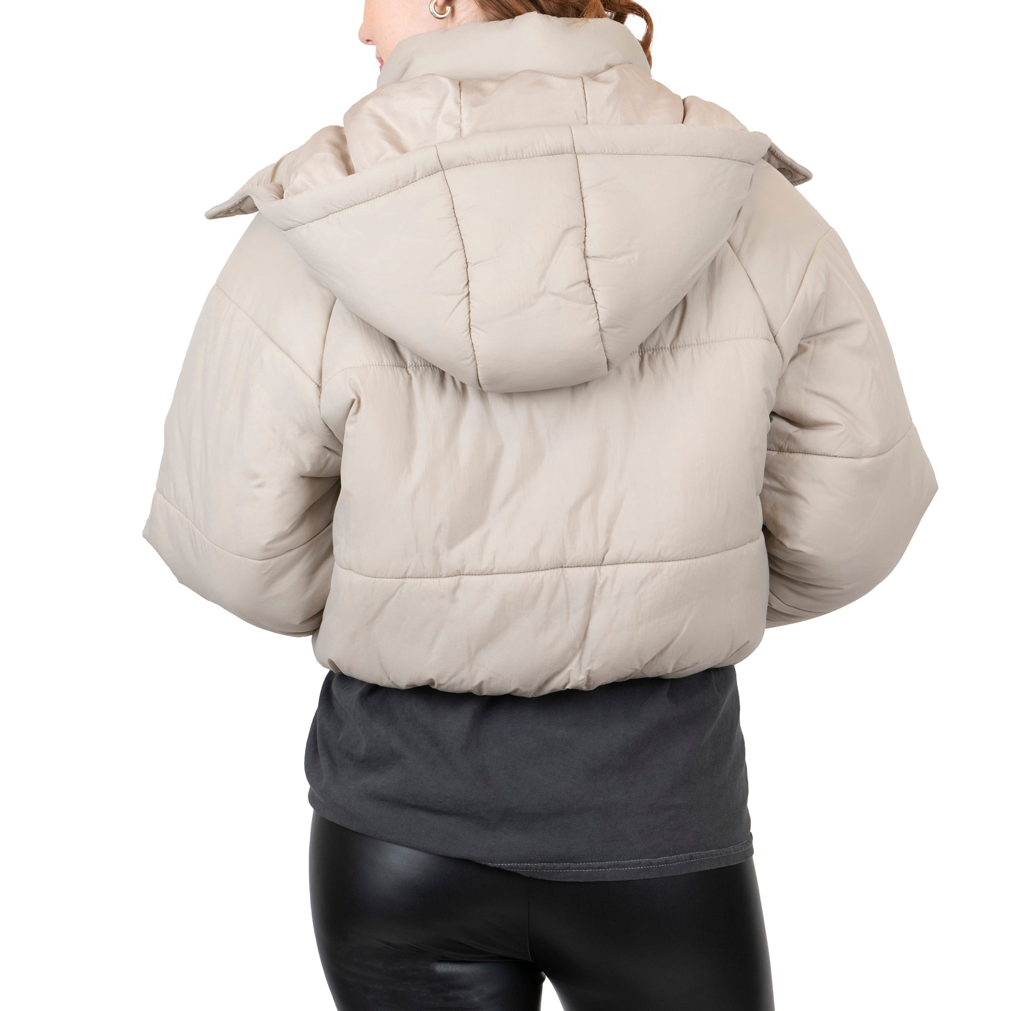 Nude hooded best sale puffer jacket