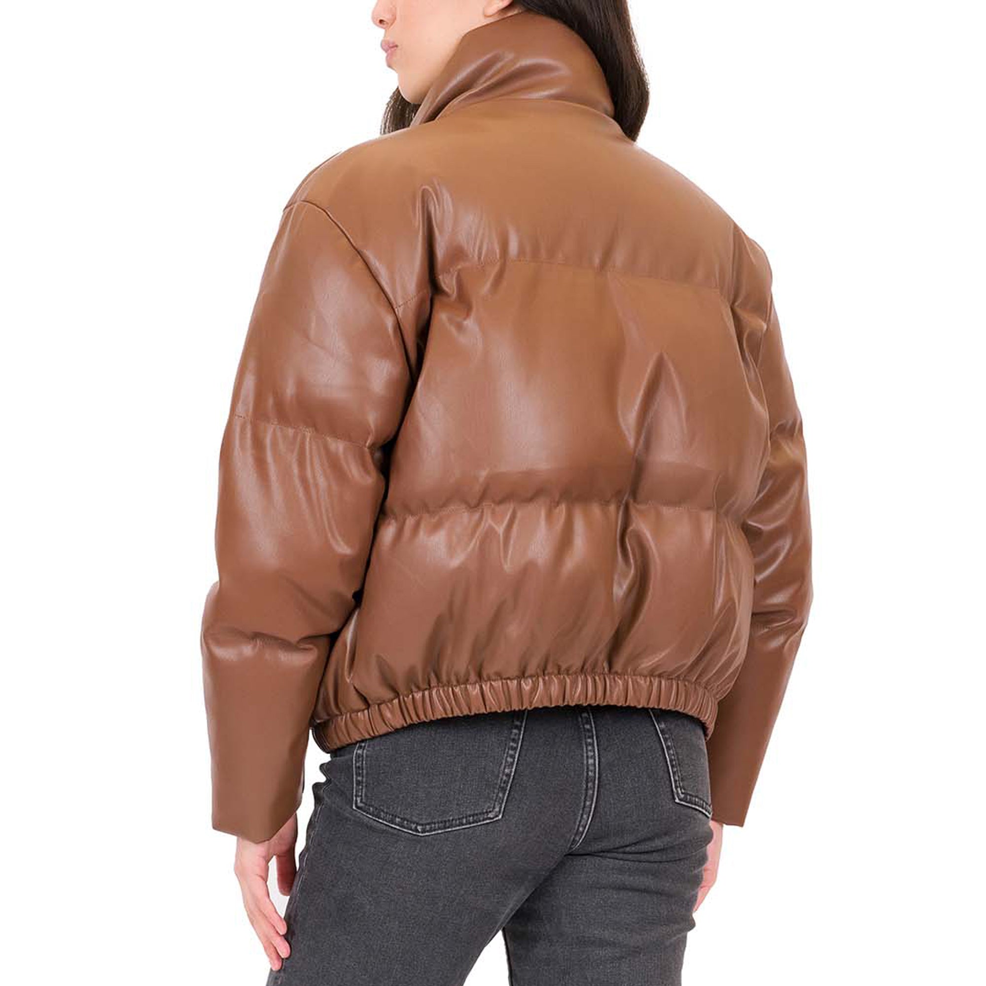 Faux Leather Puffer