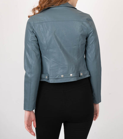 Belted Faux Leather Moto Jacket