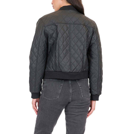Diamond Quilted Faux Leather Jacket – Tulare Boutique